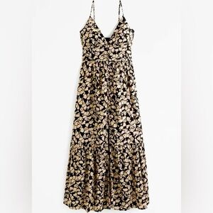 Linen-Blend Button-Through Maxi Dress